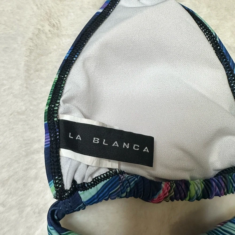 La Blanca Multicolor Striped Bikini Top